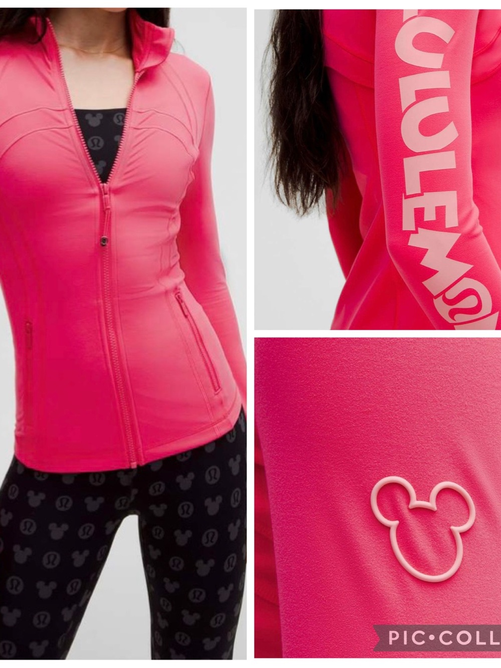 VHTF SIZE!🍒LULULEMON sz 14 DISNEY DEFINE Jacket LIP GLOSS PINK Mickey Mouse